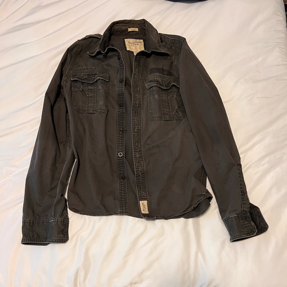 Distressed military style Abercrombie and Fitch coat